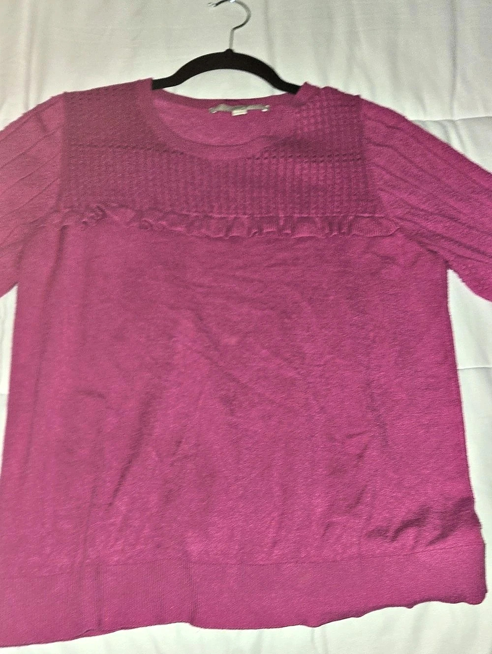 LOFT Crew Neck Sweater in Pink Size Medium